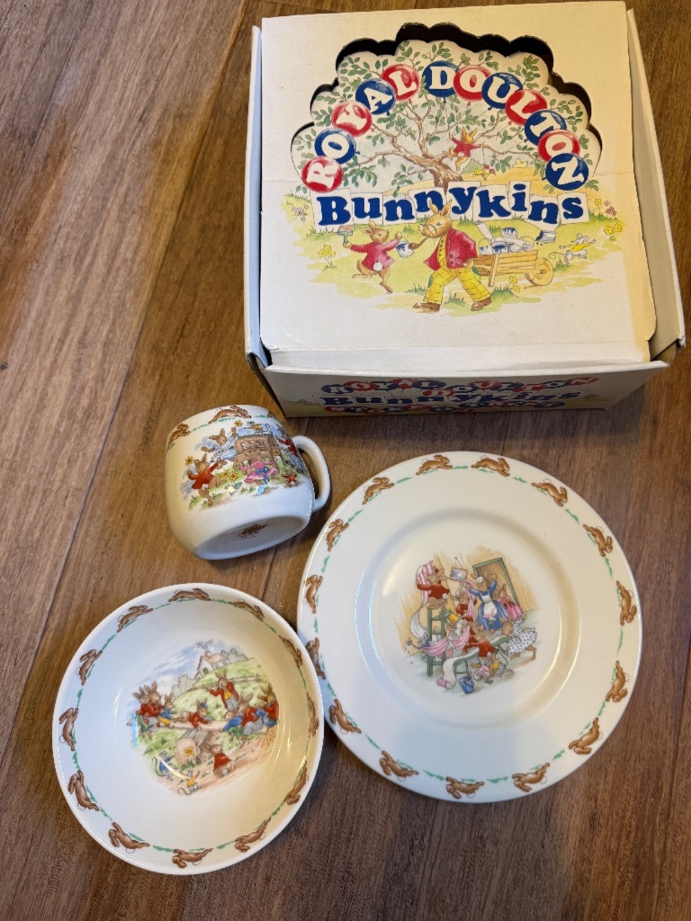 Bunnykins, Royal Doulton 3 pc Child’s Dinner set, English bone china
